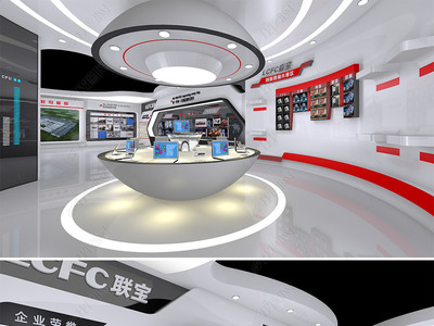 联想电子科技展厅3D模型 数字技术赋能未来科技体验